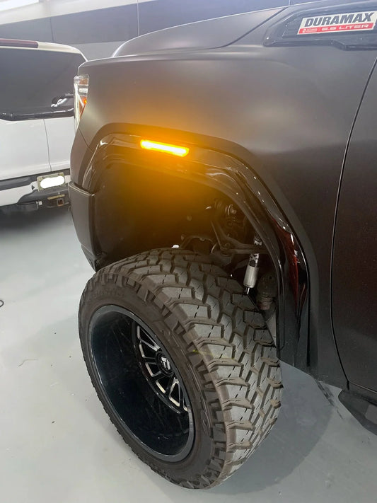GMC Sierra HD 2020-2024 LED Smoked Fender Lens with Light - Set of 4