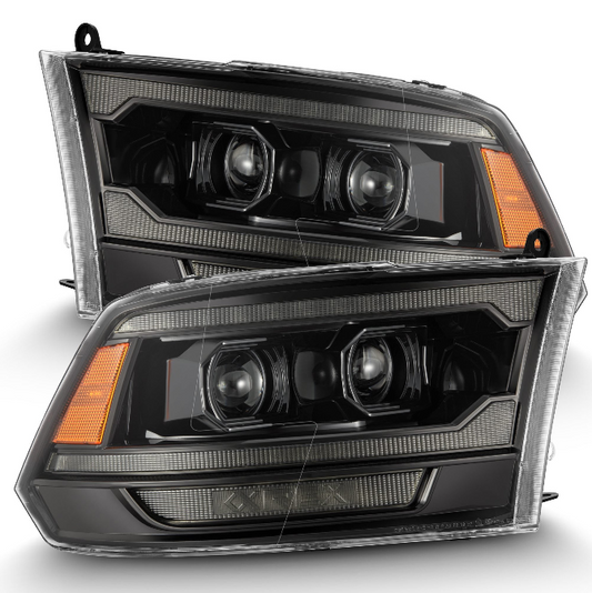 09-18 Ram Truck (MK II 5th Gen 2500 Style) PRO-Series Halogen Projector Headlights Alpha-Black - Open Box