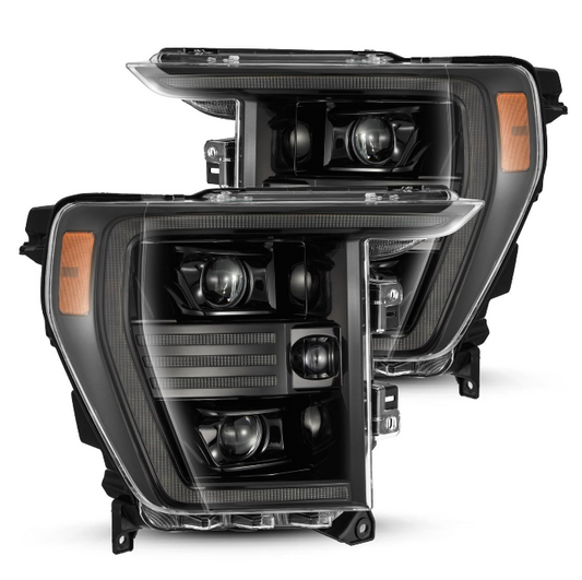 21-23 Ford F150 PRO-Series Halogen Projector Headlights Alpha-Black - Open Box