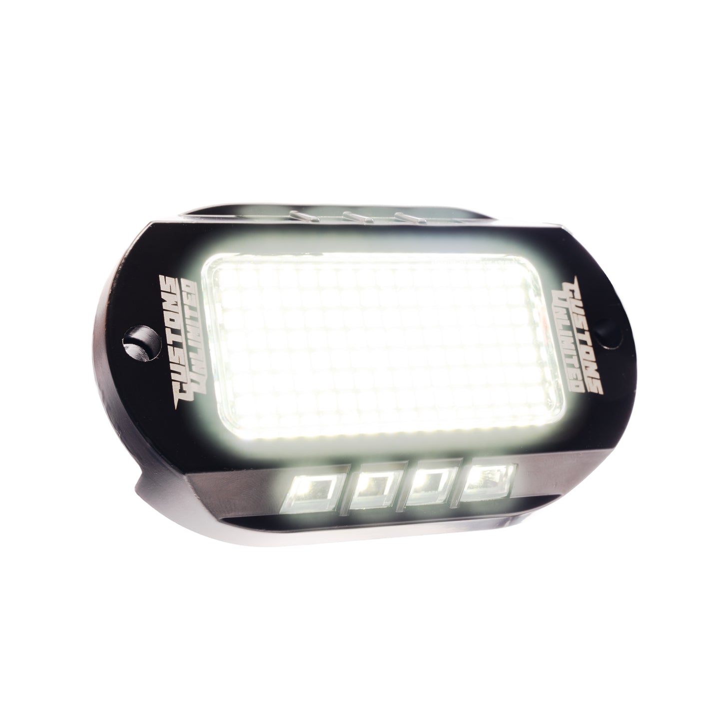 Pure White 144 LED 4-12 Pod Plug & Play Blazing Rock Light Kit