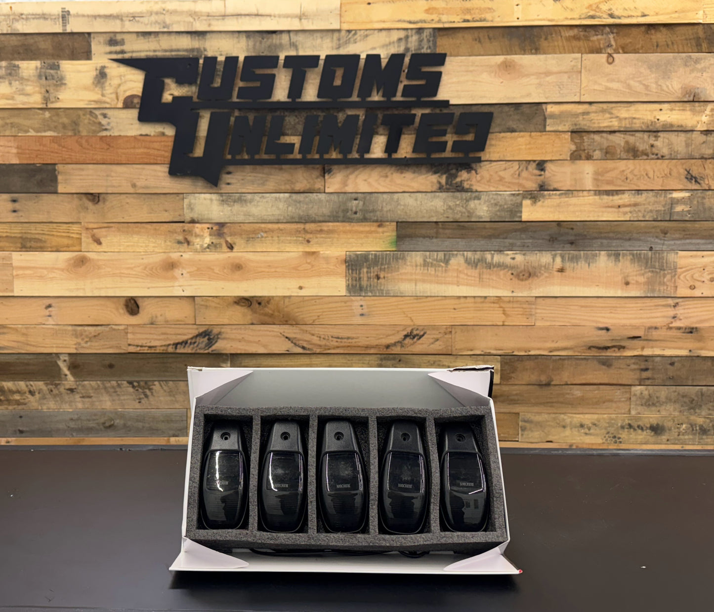 Dodge 19-25 RAM 2500/3500 5-Piece Ultra Bright RGB Multi-Colored LED Cab Roof Lights Bluetooth App (Replaces Factory/OEM Cab Lights Only) - Multiple Lens - Open Box, Damaged