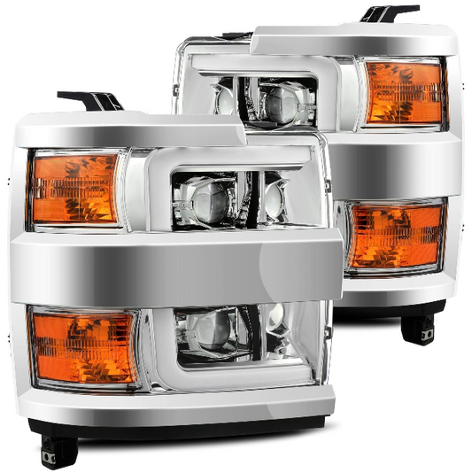 15-19 Chevrolet Silverado 2500HD/3500HD PRO-Series Halogen Projector Headlights Chrome - Open Box