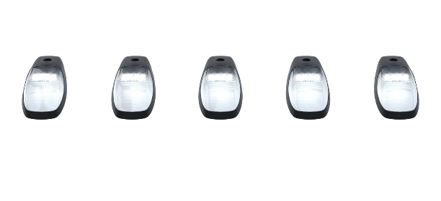 Dodge RAM HD 2500/3500 19-24 5-Piece Cab Roof Light Set LED Clear Lens in White (FRESH INSTALL) - Open Box